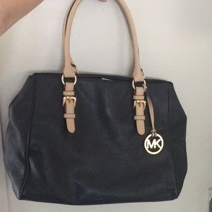 Authentic Black & Tan leather MK bag